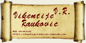 Vikentije Rauković vizit kartica